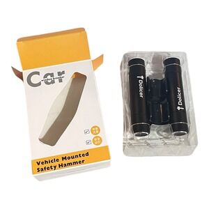 NEW‎ 2 Pack Dolicer Car Safety Hammer Window Breaker Black